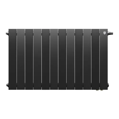 Радиатор отопления биметаллический Royal Thermo PianoForte 500 Чёрный VR80 - 12 секц., RTPBVR803050012