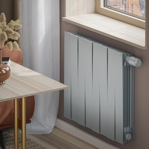 Радиатор отопления Royal Thermo PianoForte 500 Silver Satin VDR80 - 8 секц., RTPNSSVDR8050008