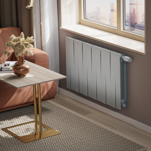 Радиатор отопления Royal Thermo PianoForte 500 Silver Satin VDR80 - 12 секц., RTPNSSVDR8050012