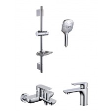 Набор для ванны 3 в 1 Grocenberg GB1009 Хром