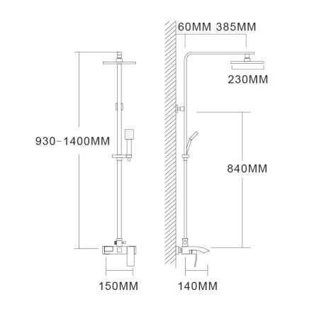 Душевая система Grocenberg GB7007 Хром