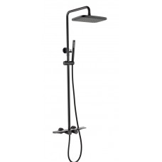 Душевая система с термостатом Grocenberg  GB7038BL Чёрный матовый