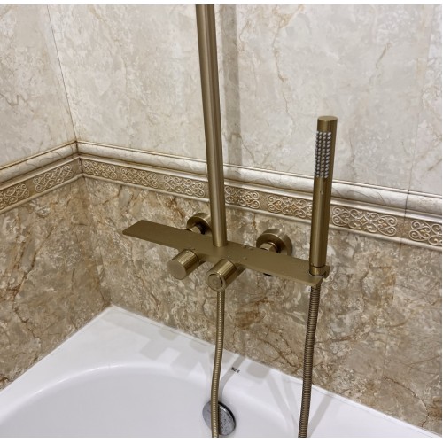 Душевая система с термостатом Grocenberg  GB7038MG Матовое золото