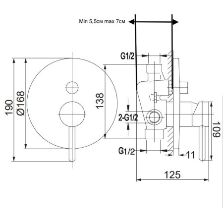 Душевая система Grocenberg GB5001 Хром