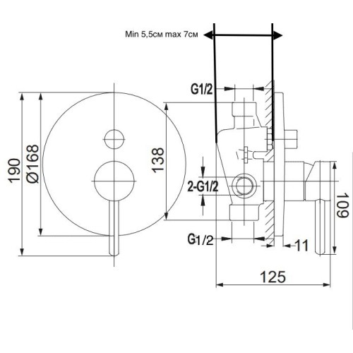 Душевая система Grocenberg GB5001 Золото