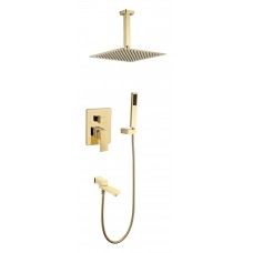 Душевая система скрытого монтажа Grocenberg GB5089GO-2 Золото