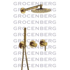 Душевой комплект Grocenberg GB5090GL золотой брашированный