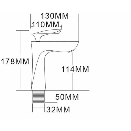 Cмеситель для раковины Grocenberg GB2001 Черный хром