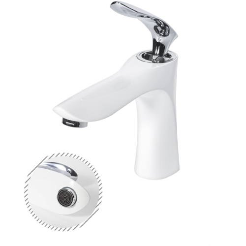 Cмеситель для раковины Grocenberg GB2001 Белый хром