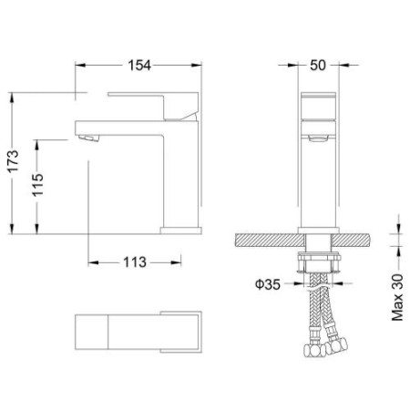 Смеситель для раковины стандартный Grocenberg GB2008GO Золото Смеситель для раковины стандартный Grocenberg GB2008GO Золото