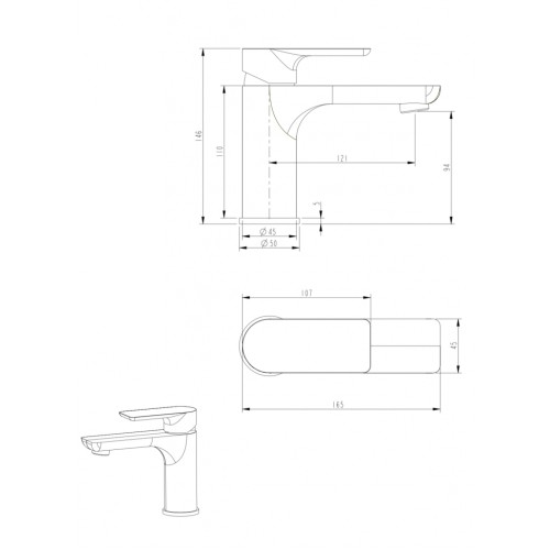 Cмеситель для раковины Grocenberg GB2009 бронза