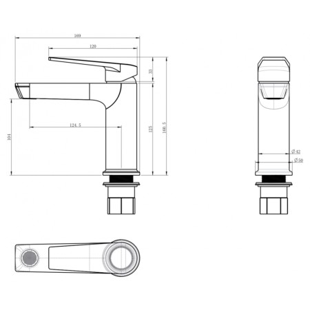 Cмеситель для раковины Grocenberg GB2033 Хром