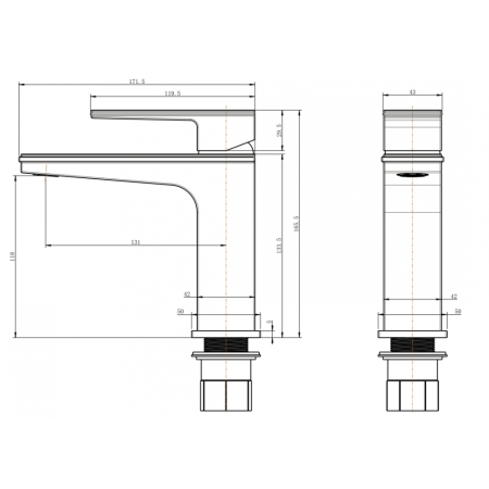 Cмеситель для раковины Grocenberg GB2088 Белый хром