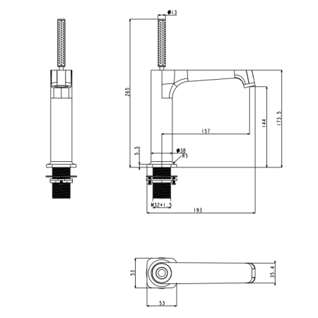 Смеситель для раковины стандартный Grocenberg GB2091CR Хром Смеситель для раковины стандартный Grocenberg GB2091CR Хром