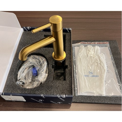 Смеситель для раковины стандартный Grocenberg GB2099GL золотой брашированный