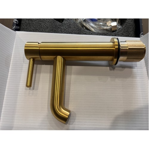 Смеситель для раковины стандартный Grocenberg GB2099GL золотой брашированный