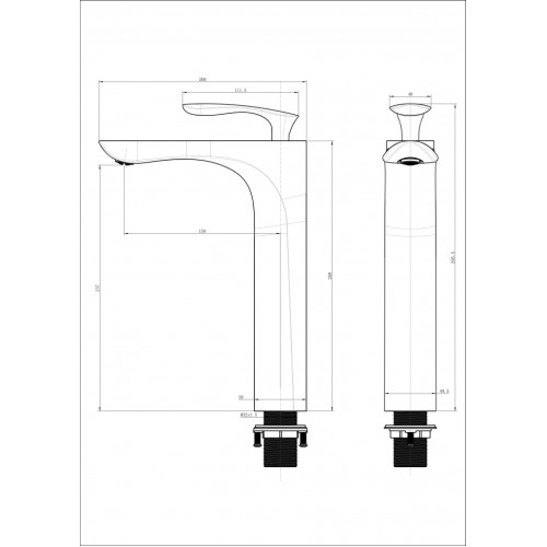 Cмеситель для раковины Grocenberg GB3001 Хром
