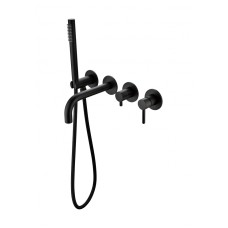 Смеситель для ванны с ручным душем Grocenberg GB5070BL Чёрный матовый