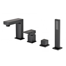 Смеситель на борт ванны Groсenberg GB6008-1 Черный матовый