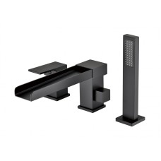 Смеситель на борт ванны Groсenberg GB6008-2 Черный матовый