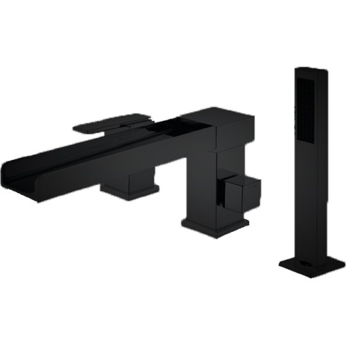 Смеситель на борт ванны Groсenberg GB6008-2 Черный матовый