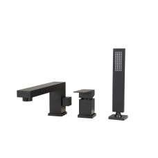 Смеситель на борт ванны Groсenberg GB6008 Черный матовый