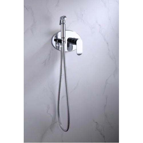 Смеситель встраиваемый с гигиеническим душем Grocenberg GB003 Хром