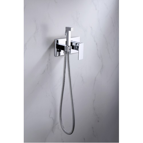 Смеситель встраиваемый с гигиеническим душем Grocenberg GB004 Хром