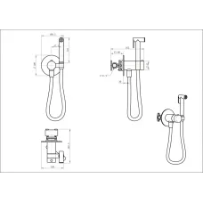 Гигиенический душ со смесителем GROCENBERG GB009 с термостатом Графит