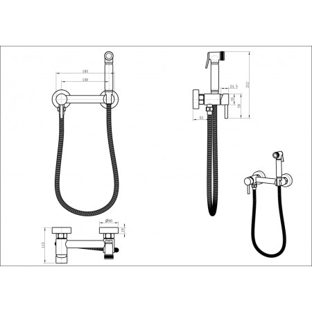 Смеситель с гигиеническим душем Grocenberg GB103N Бронза Смеситель с гигиеническим душем Grocenberg GB103N Бронза
