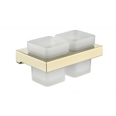 Настенный стакан двойной Grocenberg AC0022 (Золото глянец)