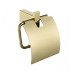 Настенный бумагодержатель с крышкой Grocenberg AC0029 (Золото глянец)