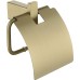 Настенный бумагодержатель с крышкой Grocenberg AC0029 (Матовое золото)
