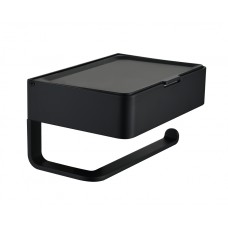 Настенный бумагодержатель плоский Grocenberg AC0050 (Черный матовый)