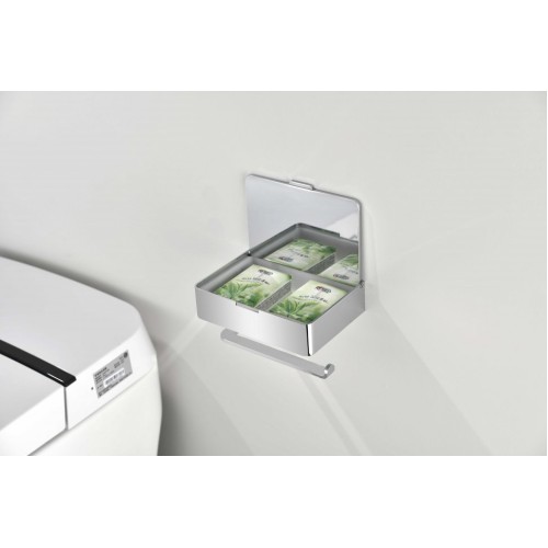 Настенный бумагодержатель плоский Grocenberg AC0050 (Хром)