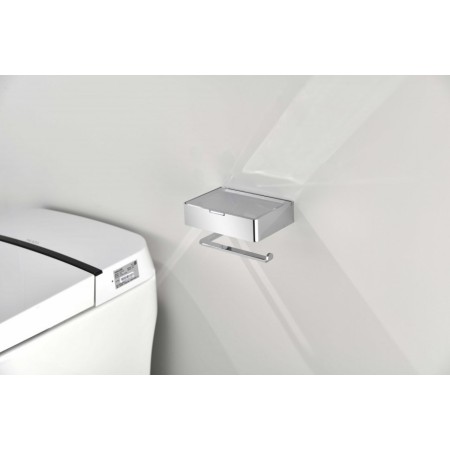 Настенный бумагодержатель плоский Grocenberg AC0050 (Хром)