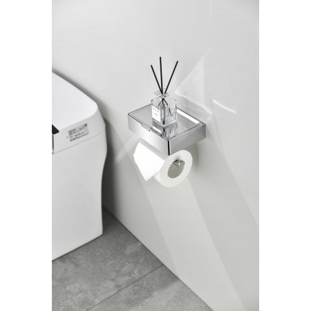 Настенный бумагодержатель плоский Grocenberg AC0050 (Хром)