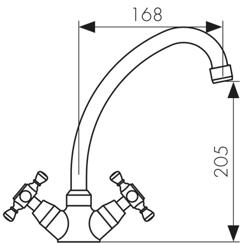 11133 Смеситель KAISER Carlson Style для кухни