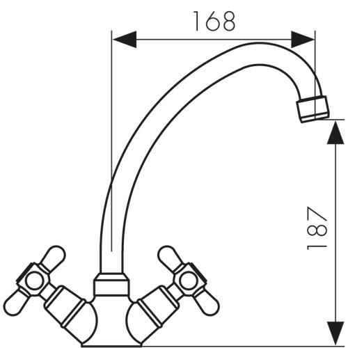 11143 Смеситель KAISER Carlson Style для кухни