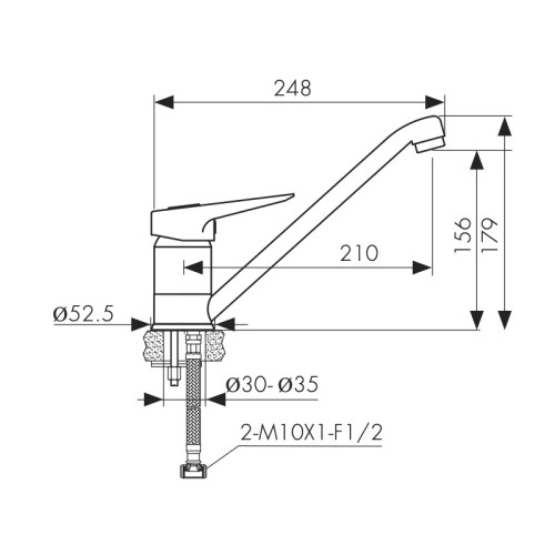 20433 Смеситель KAISER City для кухни