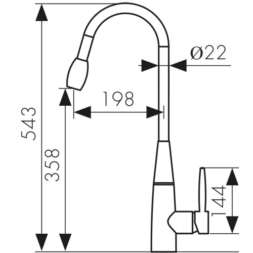 2070837 Смеситель KAISER King для кухни