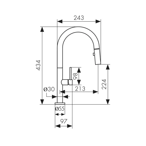 26466-2 Смеситель KAISER Merkur для кухни 26466-2 Смеситель KAISER Merkur для кухни