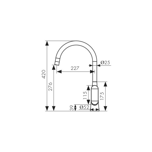 33244-9 Смеситель KAISER Arena для мойки