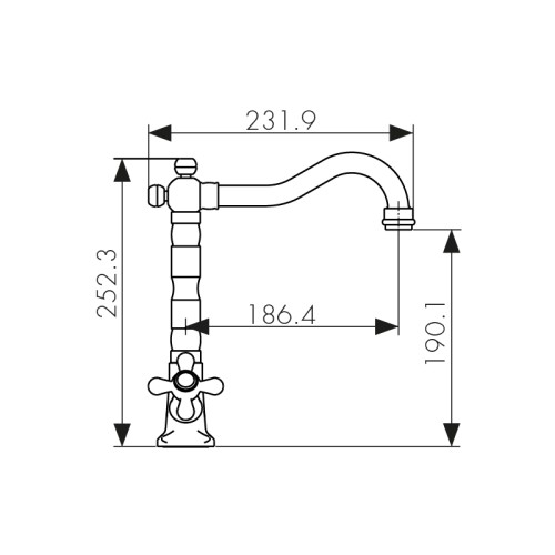 44233 Смеситель KAISER Carlson Style для кухни