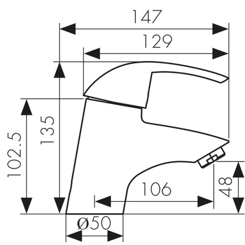 23011 Смеситель KAISER Nova для раковины
