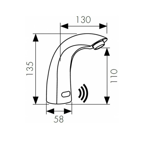 38411 Смеситель KAISER Sensor для раковины