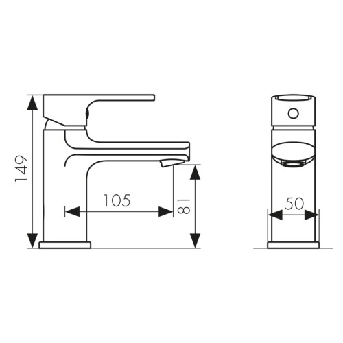 56011 Смеситель KAISER Oval для раковины