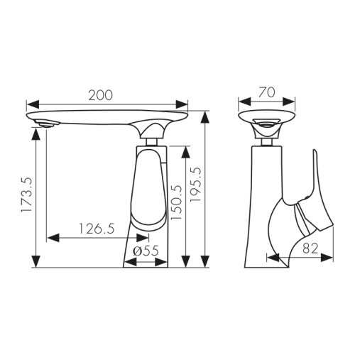 99211 Смеситель KAISER Modern для раковины