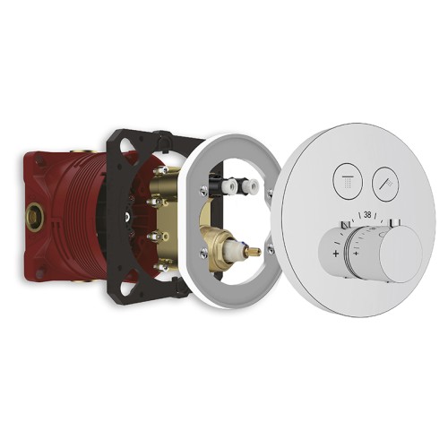 08177 Смеситель KAISER Sano скрытого монтажа с термостатом, 2-х режимный