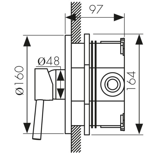 26117 Смеситель KAISER Merkur скрытого монтажа